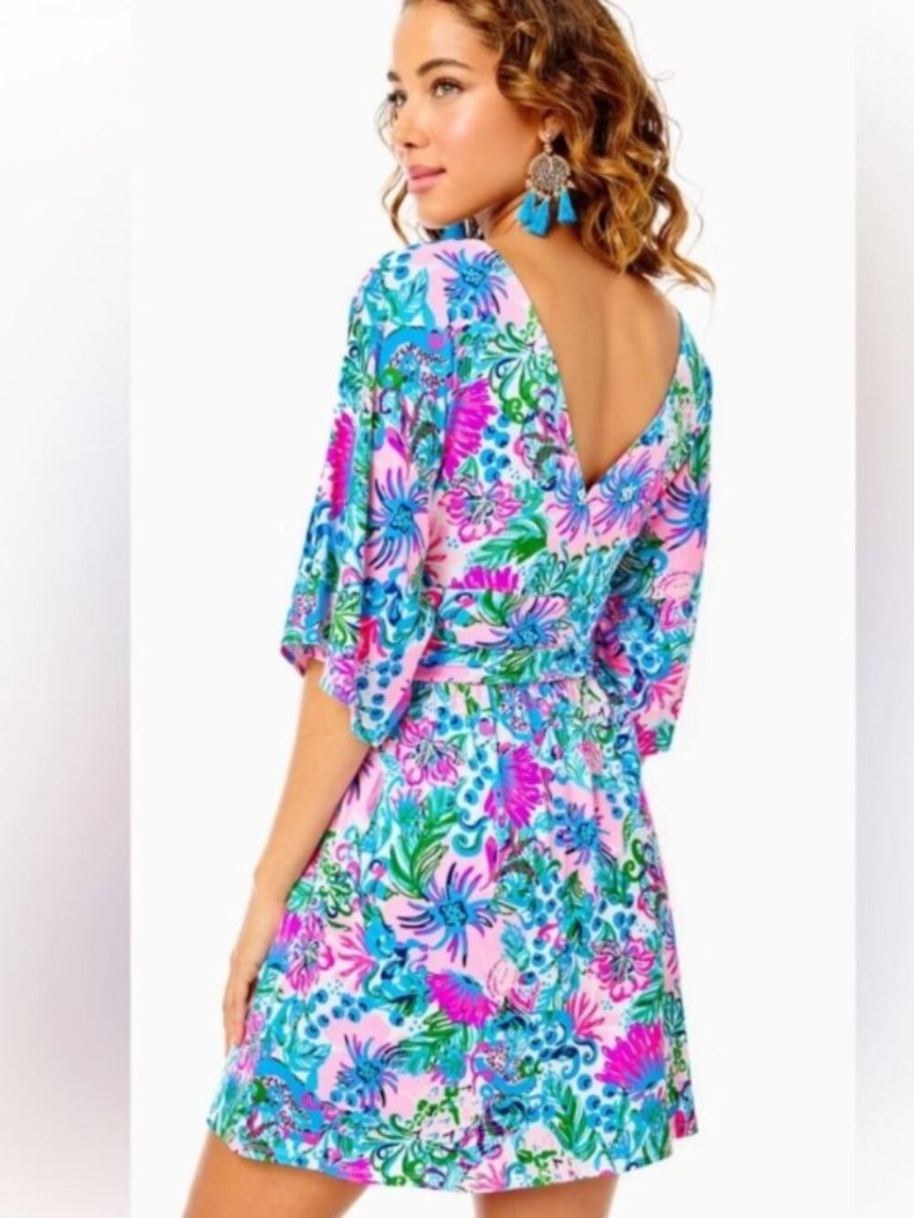 Lilly Pulitzer Parigi Romper Mandevilla Baby Paradise Petals Small - Picture 6 of 10
